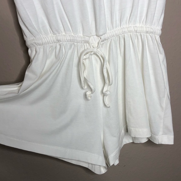 Ivory Ella Sleeveless Romper White Green Elephant - Picture 5 of 7